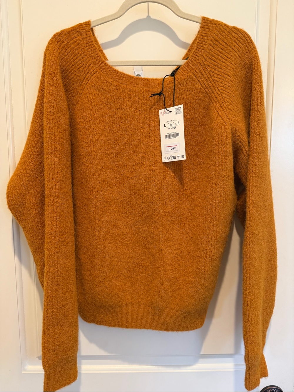 Zara Off-the-Shoulder Sweater in Mustard Gold